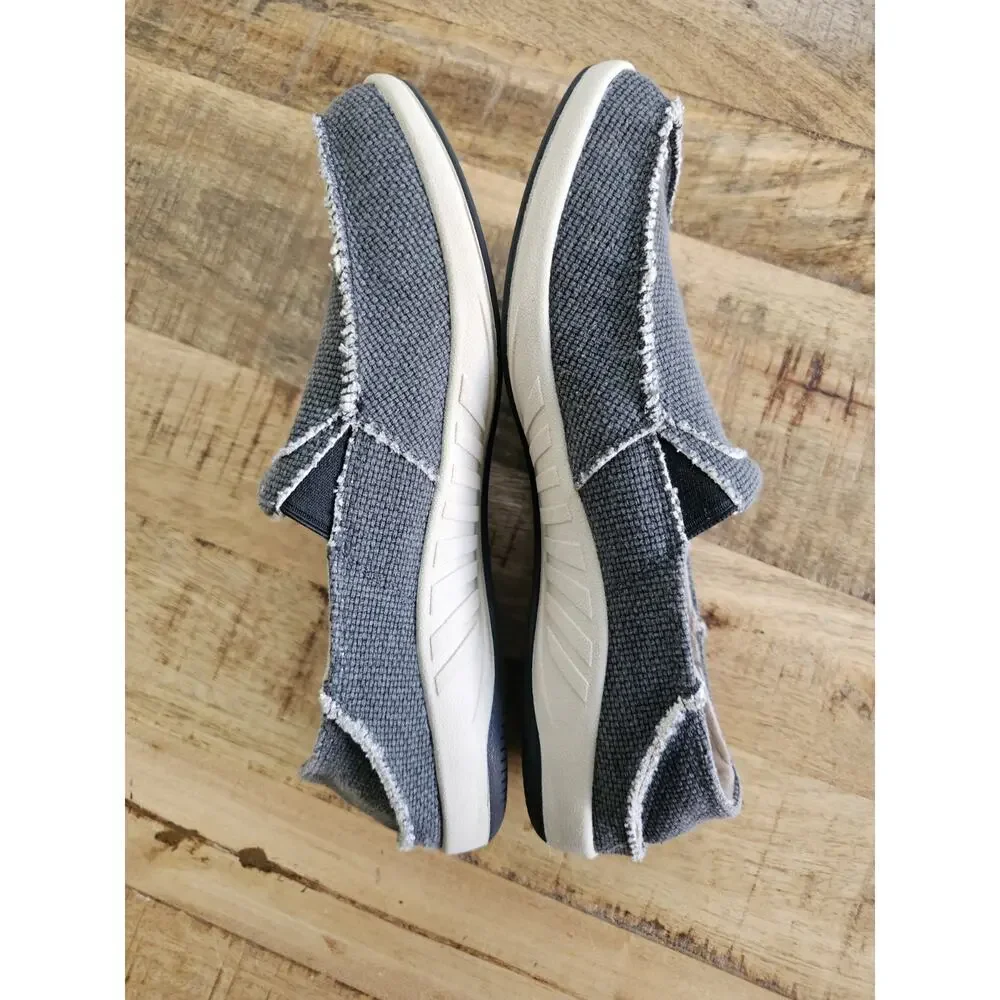 Gecko Man Mens 11‎ Wide Gray Casual Comfort Slip On Slide Loafer Deck Shoes